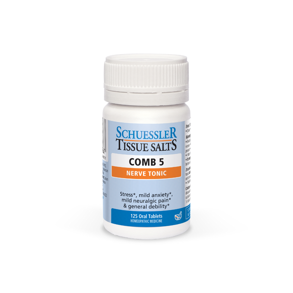 COMB 5 Tissue Salts – Nerve Tonic. 125 Tablets | Schuessler